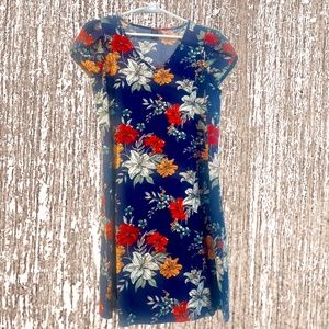 Emery Rose Blue Flowered Dress